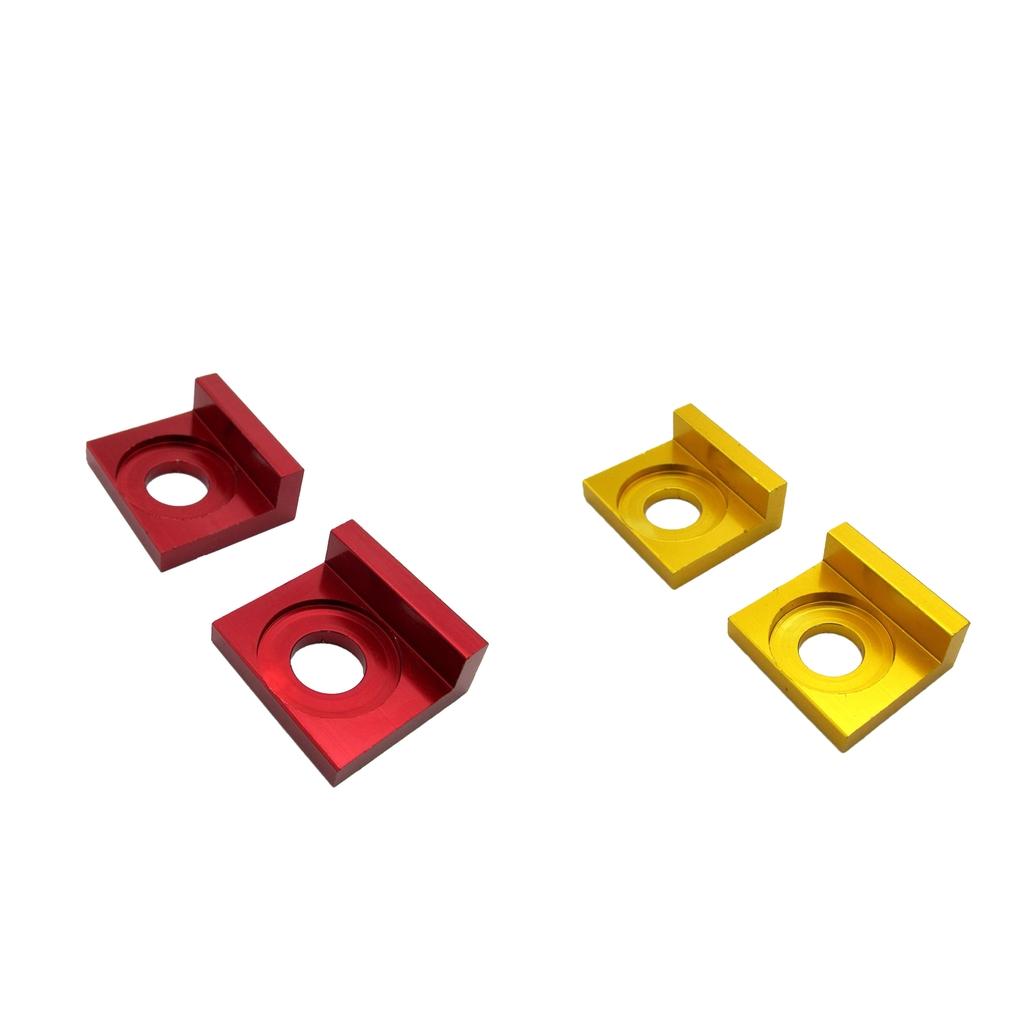 15mm Chain Adjuster Tensioner Block for Dirt Bike Motorcycle Gold & Red