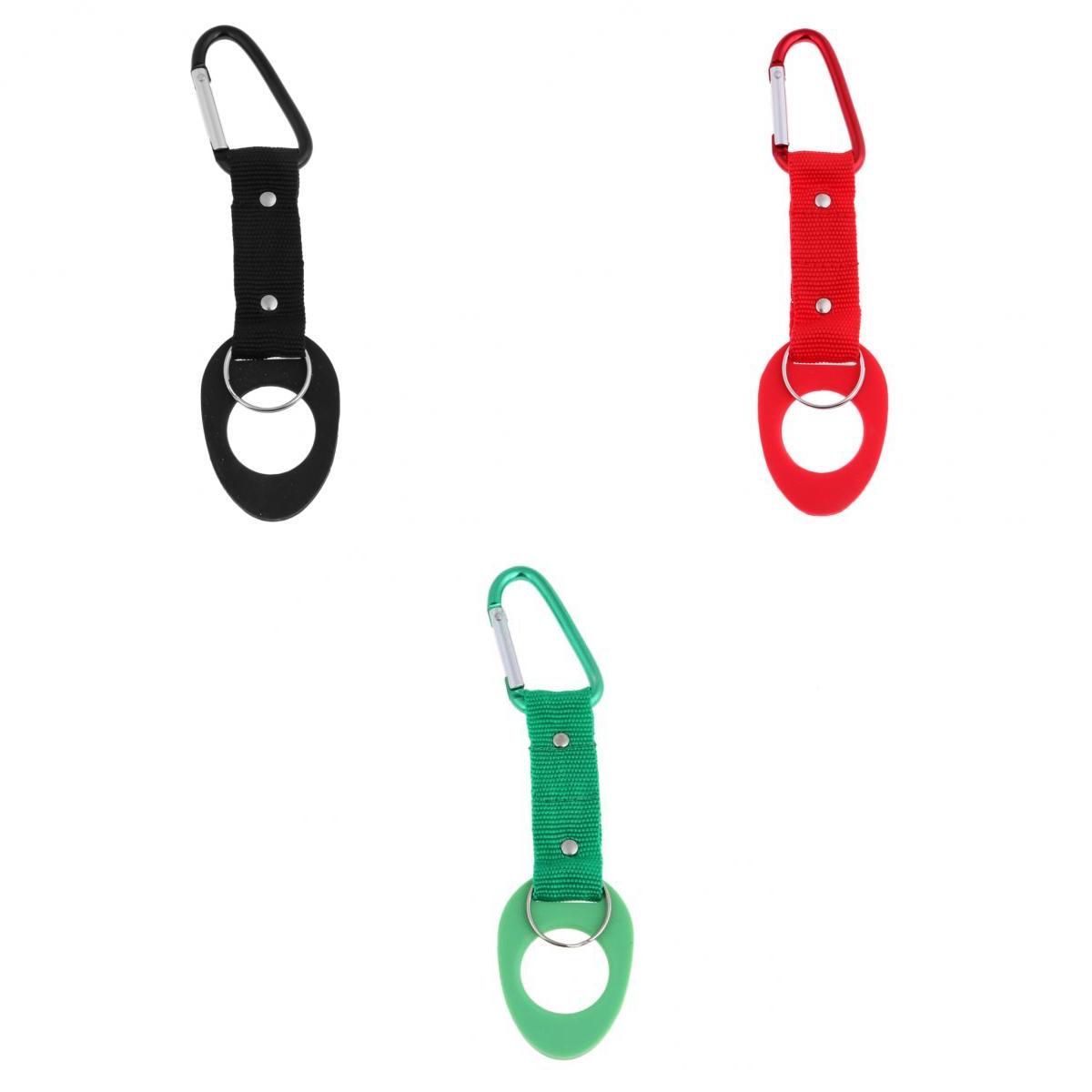 3 Pieces Water Bottle Holder Hooks Molle Hanging Strap Webbing Buckle Clips