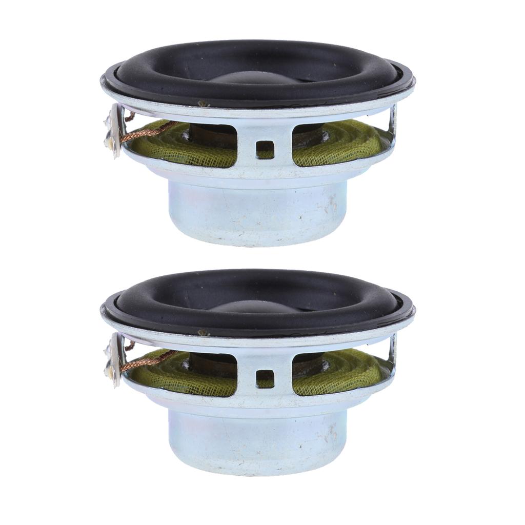 2x 40mm 4Ohm 5W Full Range Speaker Round Loudspeaker 16 Coil Rubber Edge