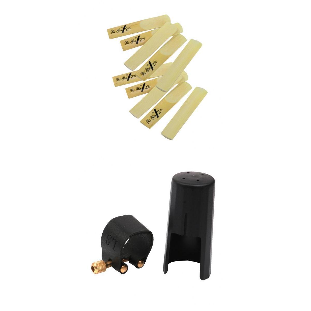 Alto Saxophone Mouthpiece Kit with Ligature Cap Reeds for Wind Instrument