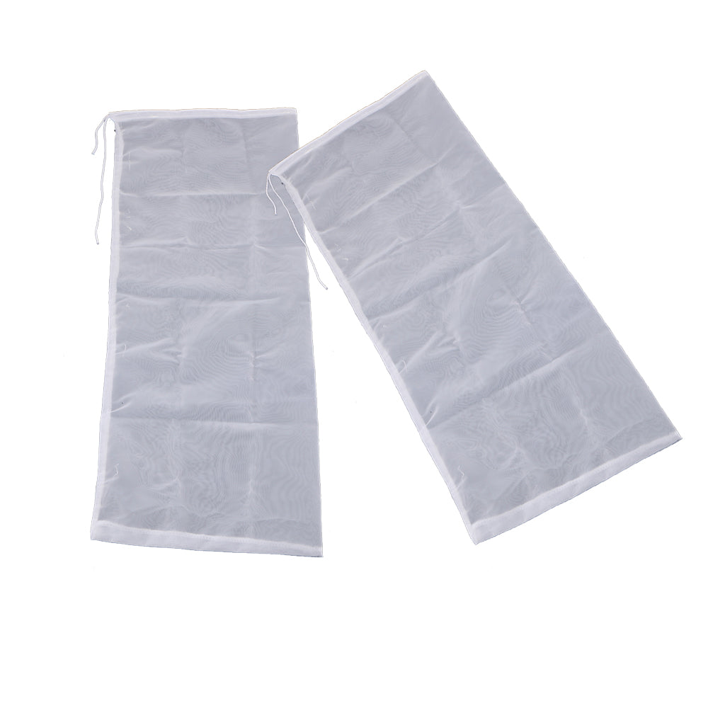 2 Pcs Nut Milk Cold Brew Coffee Juic Reusable Nylon Mesh Strainer Filter Bag
