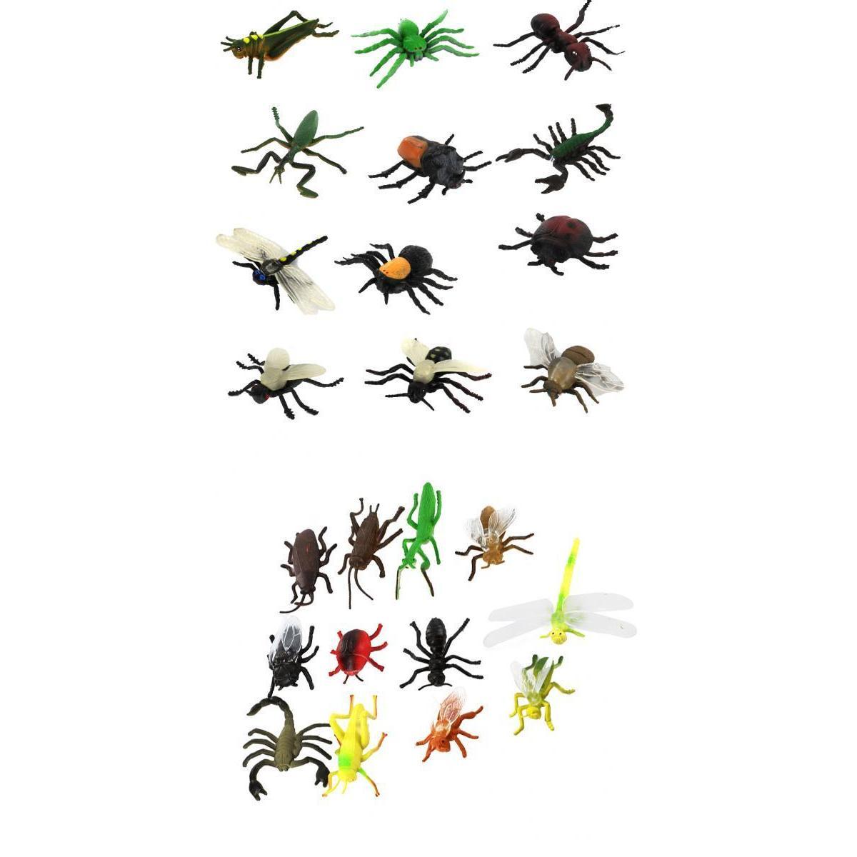 24pcs Plastic PVC Insect Animal Model Kids Toy Multi-color