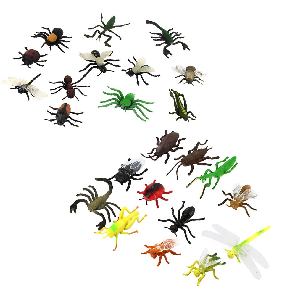 24pcs Plastic PVC Insect Animal Model Kids Toy Multi-color