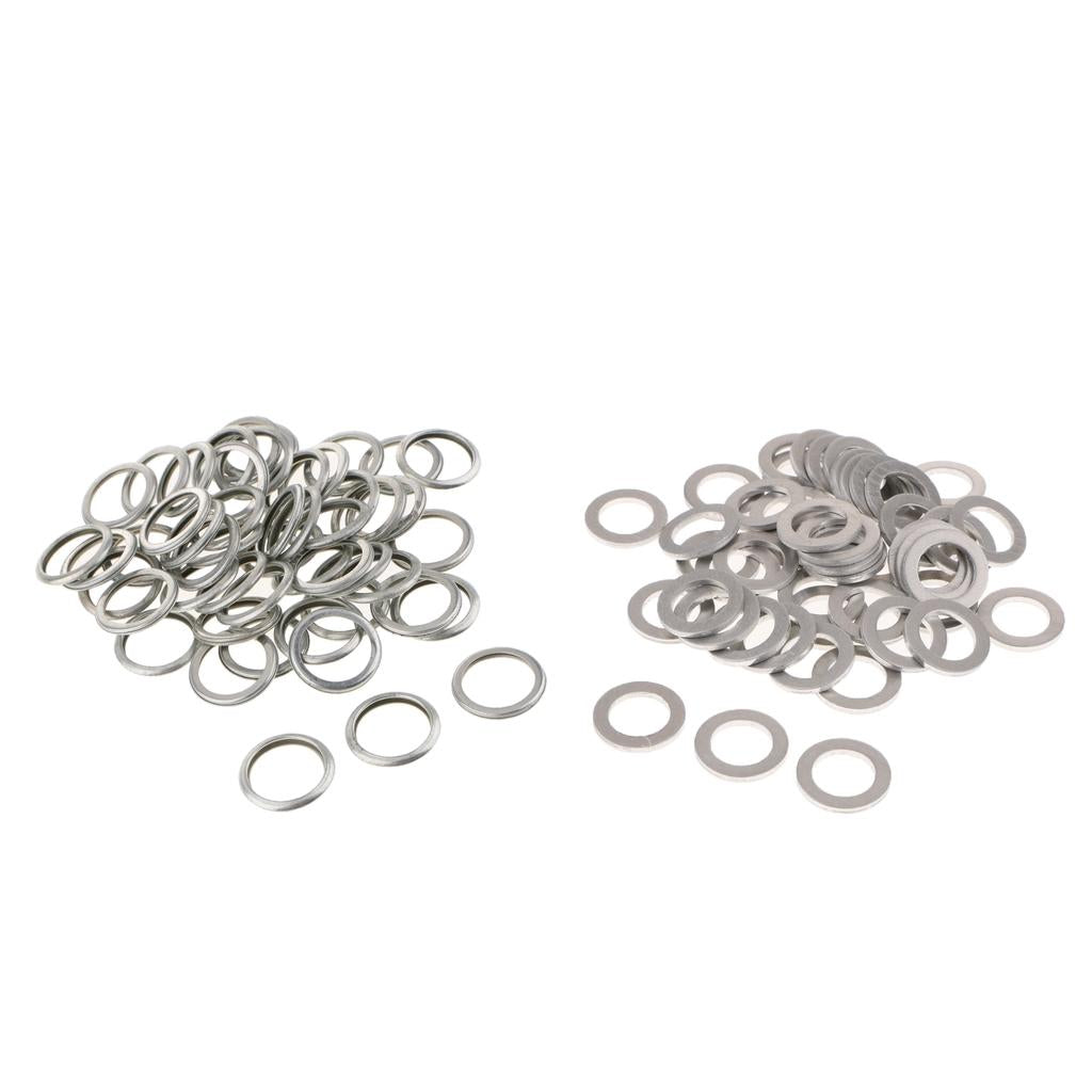 100pcs Oil Drain Plug Crush Washer Gaskets 14mm for Acura+16mm for