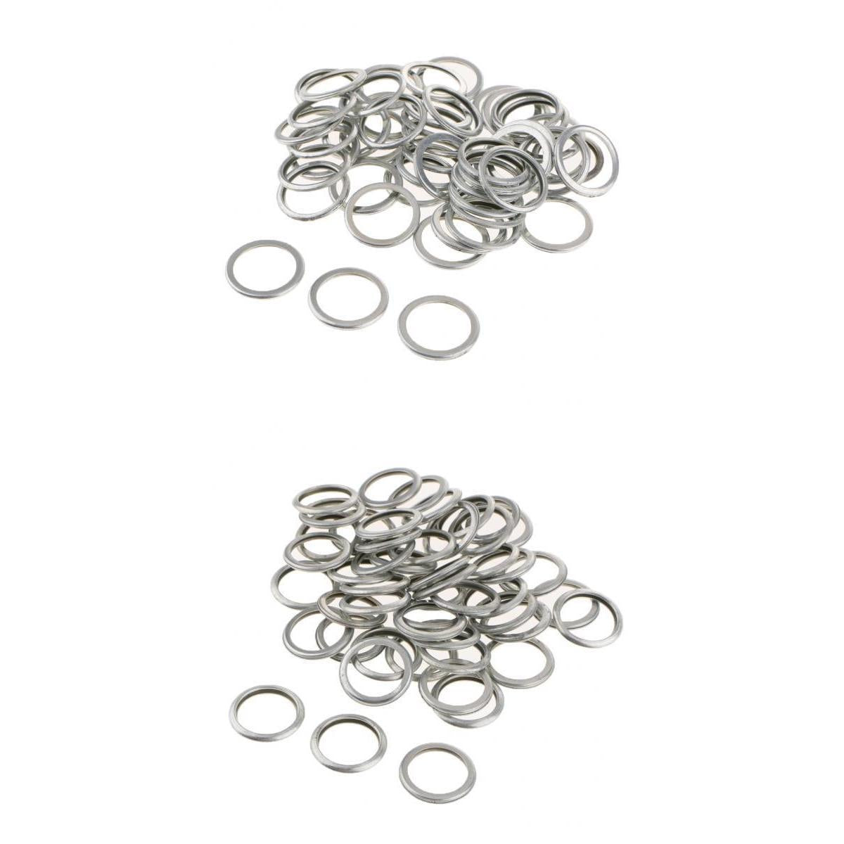 100pcs Engine Oil Drain Plug Crush Washer Gaskets Rings for M16 M20