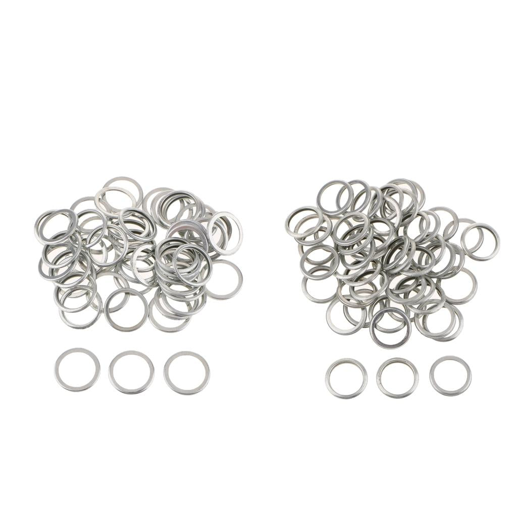 100pcs Engine Oil Drain Plug Crush Washer Gaskets Rings for M16 M20