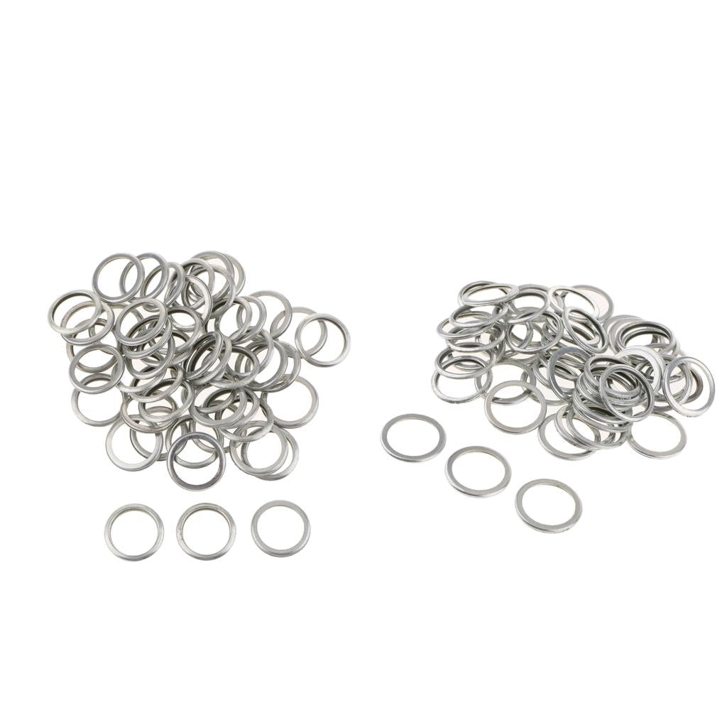 100pcs Engine Oil Drain Plug Crush Washer Gaskets Rings for M16 M20