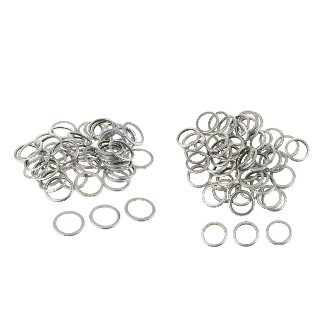 100pcs Engine Oil Drain Plug Crush Washer Gaskets Rings for M16 M20