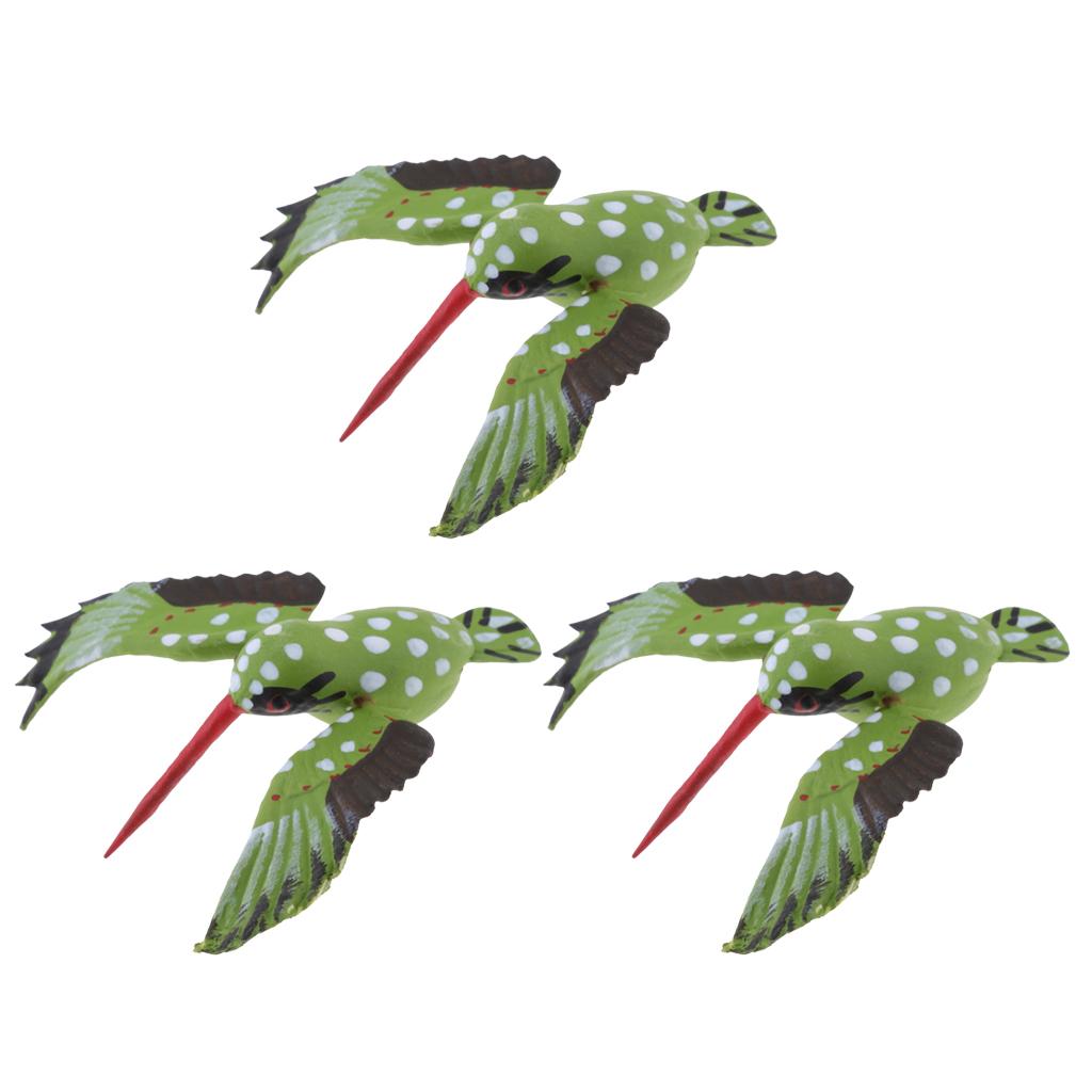 3x Realistic Insect Animal Pot Hanger Fridge Magnet Garden Decor Hummingbird