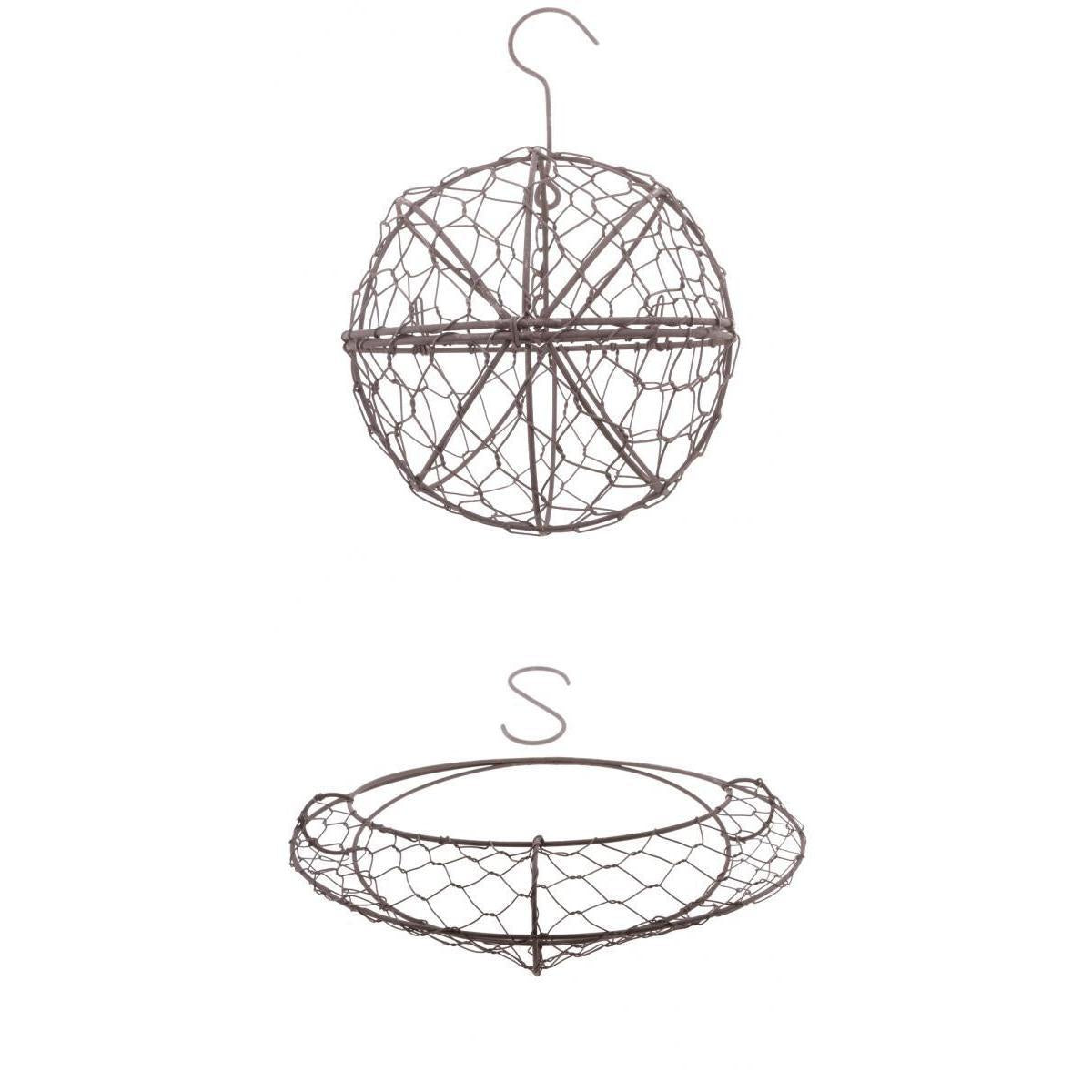 2pcs Retro Iron Moon Shape Succulent Pot Metal Hanging Planter Plant Holder