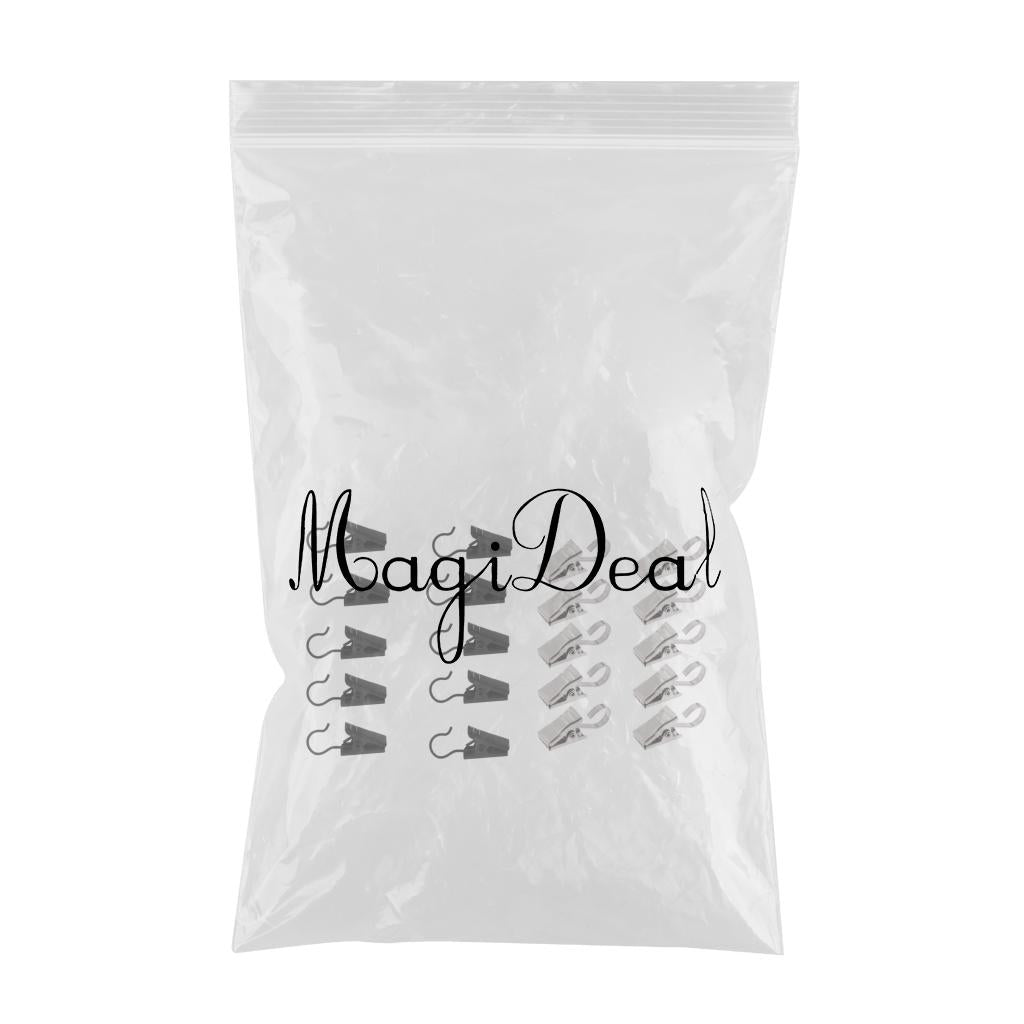 20Pcs Heavy Duty Curtain Clips with Hook Spring Clamps Hanger Clips Glider