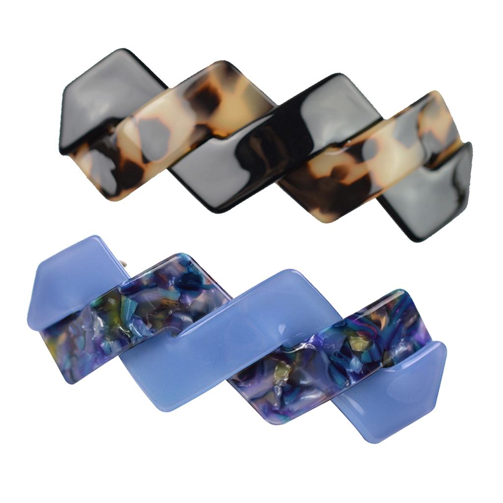 2 Pieces Women Girls Geometric Hair Spring Clips Barrette Hair Accessories