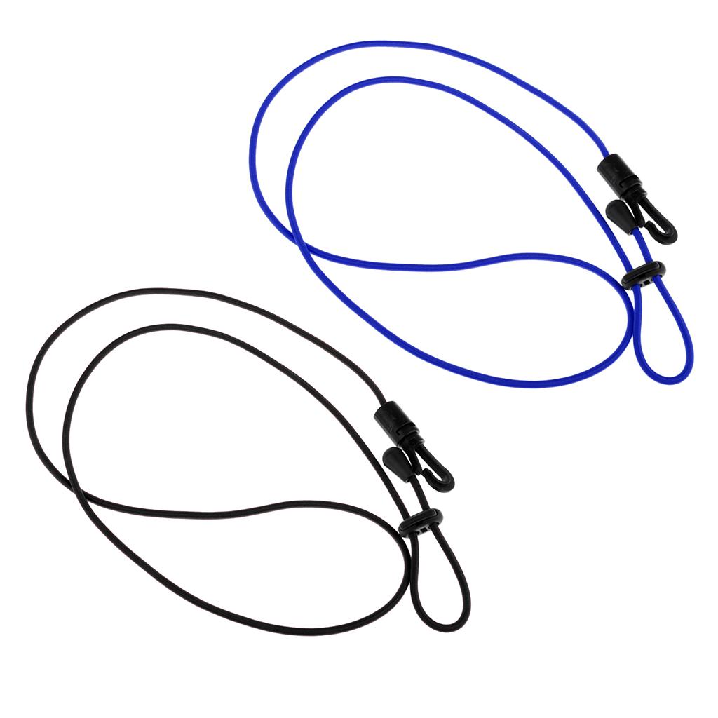 2 Pieces Elastic Safety Kayak Canoe Paddle Leash Fishing Rod Cord