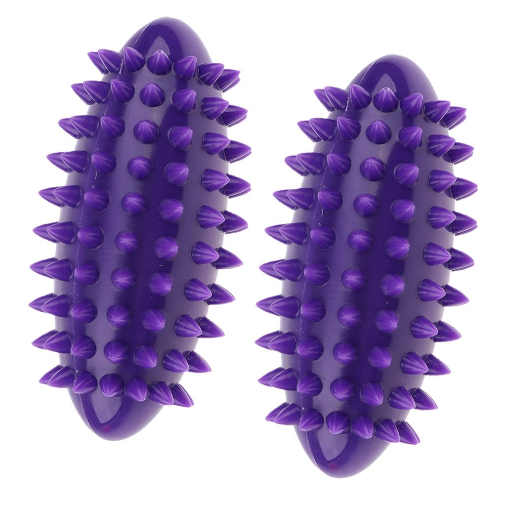2 Pieces Oval Spiky Trigger Point Acupuncture Deep Tissue Massage Balls Tool