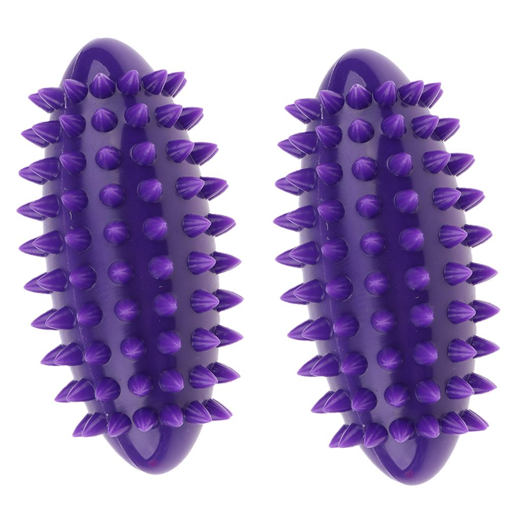 2 Pieces Oval Spiky Trigger Point Acupuncture Deep Tissue Massage Balls Tool