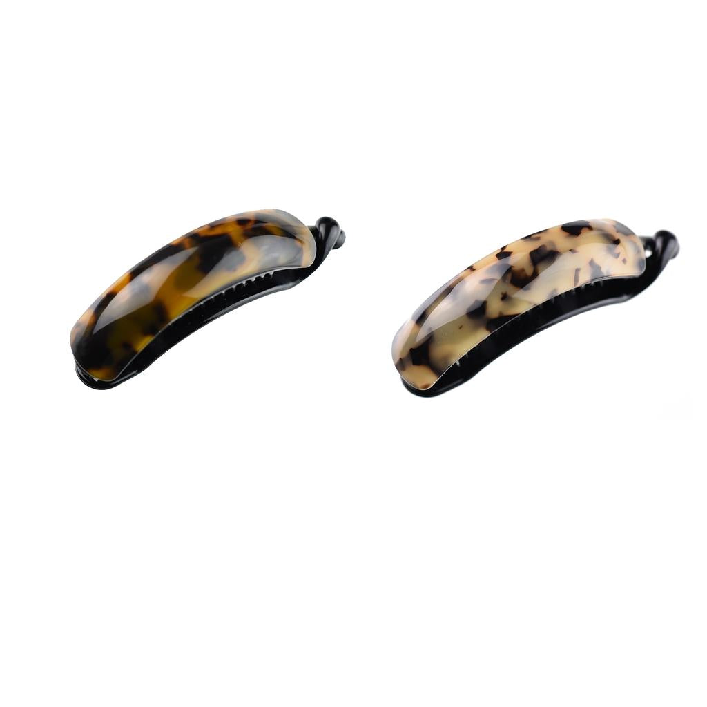 2pcs Lady Large Acetate Banana Hair Clips Hair Clamps Claws Ponytail Holder