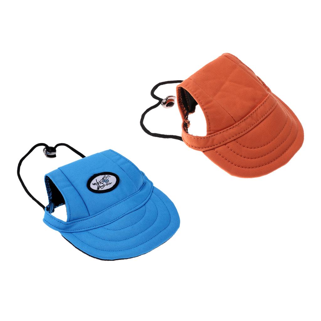 2 Pieces Small Pet Dog Cat Kitten Baseball Hat, Neck Strap Cap Sunbonnet