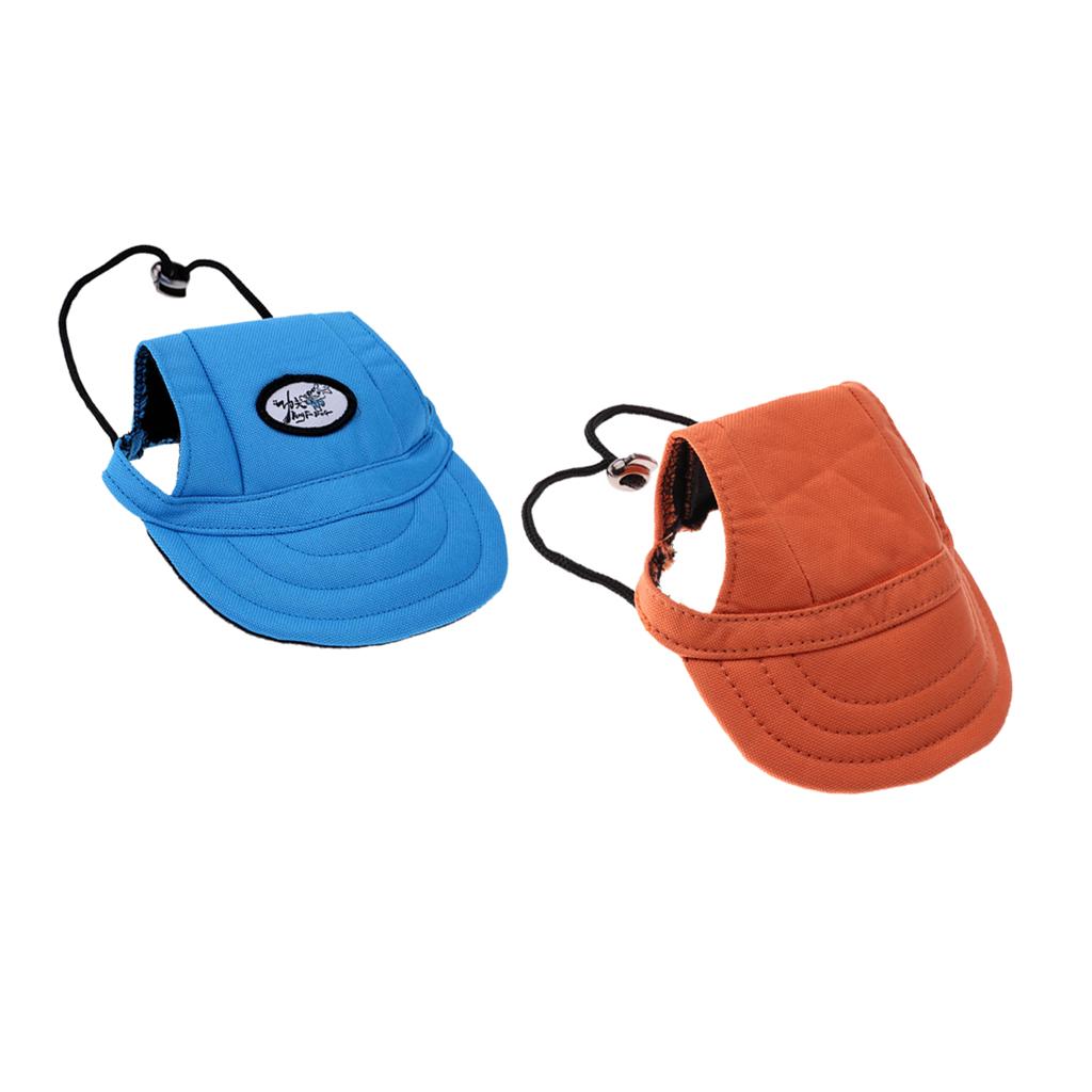 2 Pieces Small Pet Dog Cat Kitten Baseball Hat, Neck Strap Cap Sunbonnet