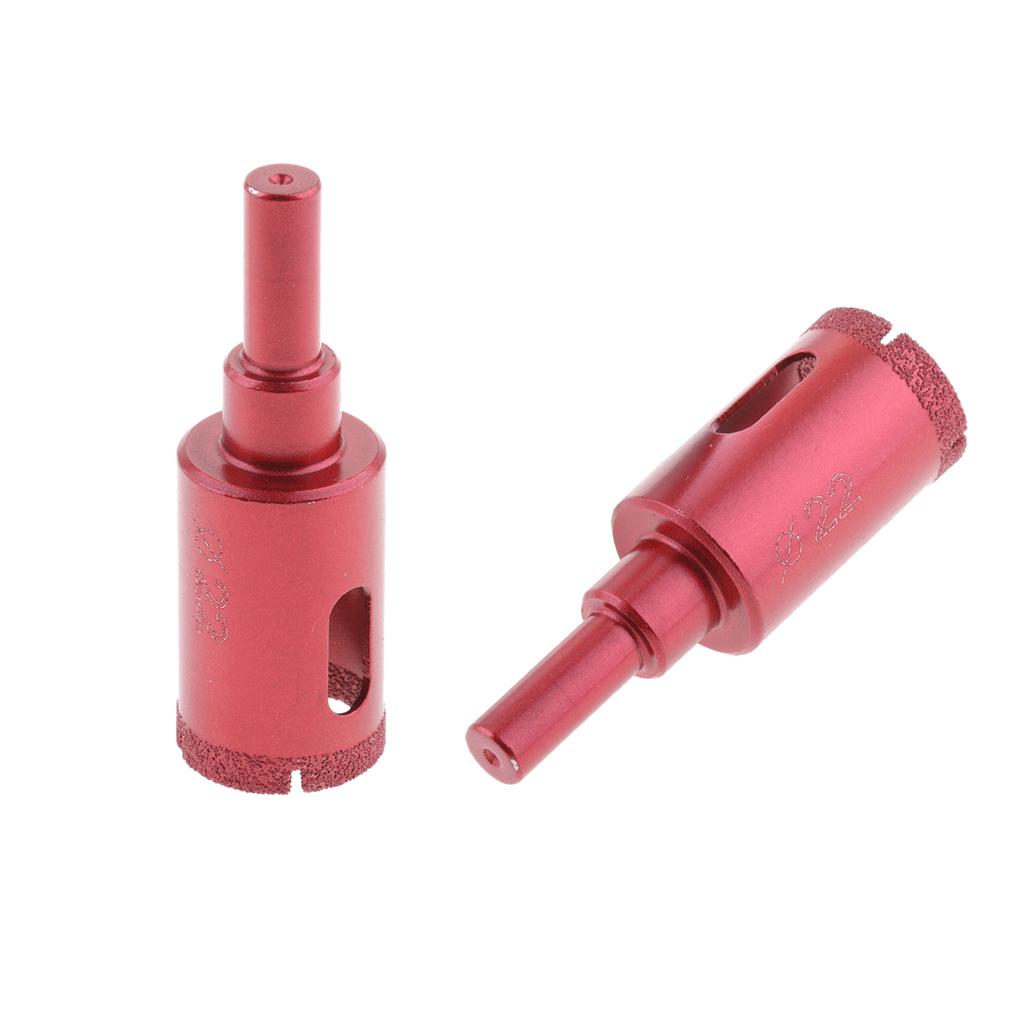 2pcs Diamond Tool Drill Bit Set Glass Ceramic Marble Tile 22 & 20mm