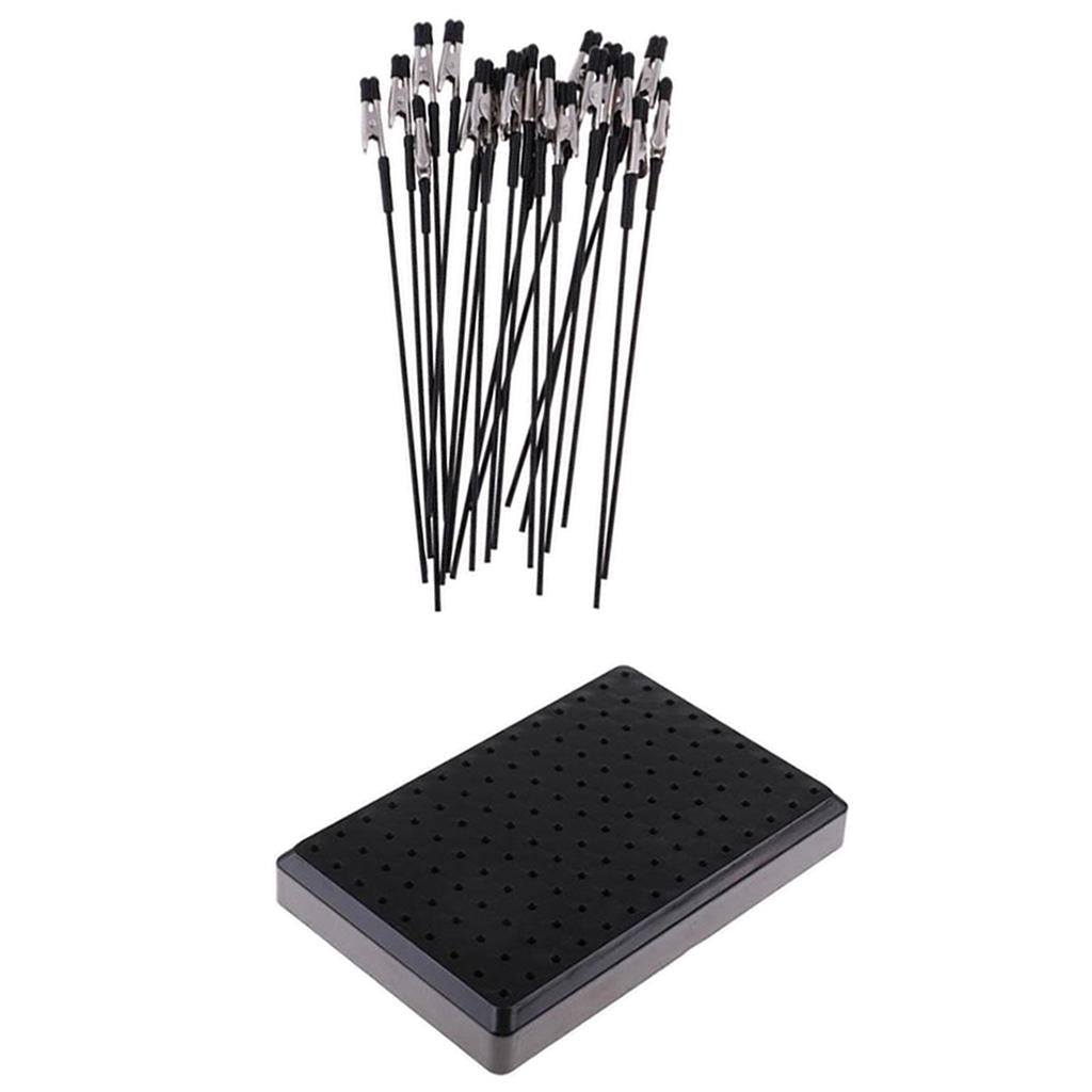 20Pcs Airbrush Alligator Clip Model Color Inkjet Painting Sticks with Holder
