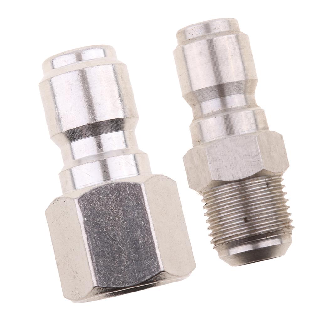 2Pcs 3/8Quick Release Connector to 15mm Adapter Pressure Washer Coupling"