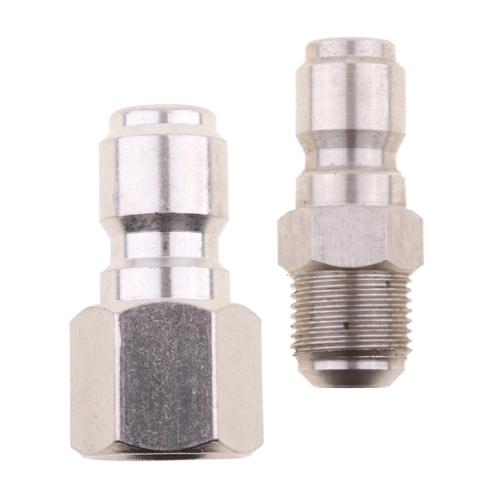 2Pcs 3/8Quick Release Connector to 15mm Adapter Pressure Washer Coupling"