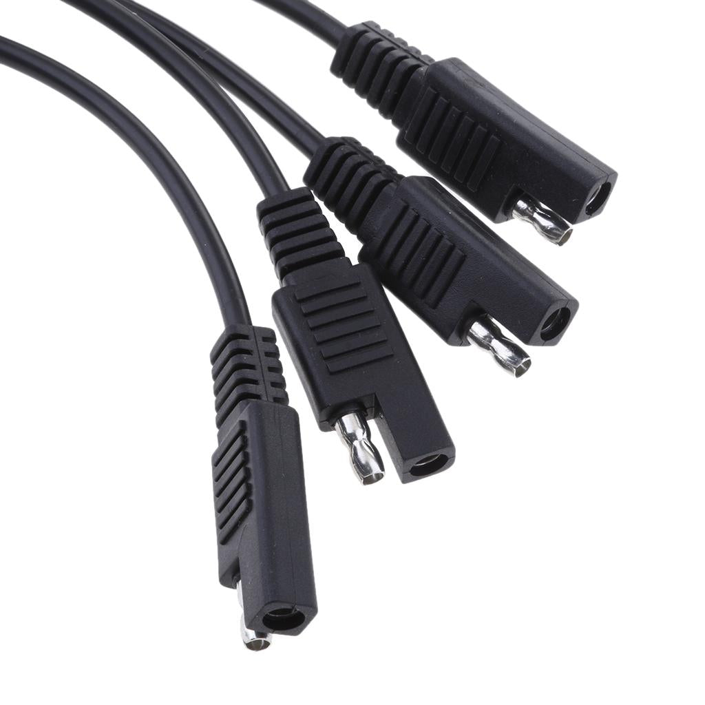 2Pieces 18AWG SAE 1 to 4 Extension Adapter Splitter Cable for Solar Battery