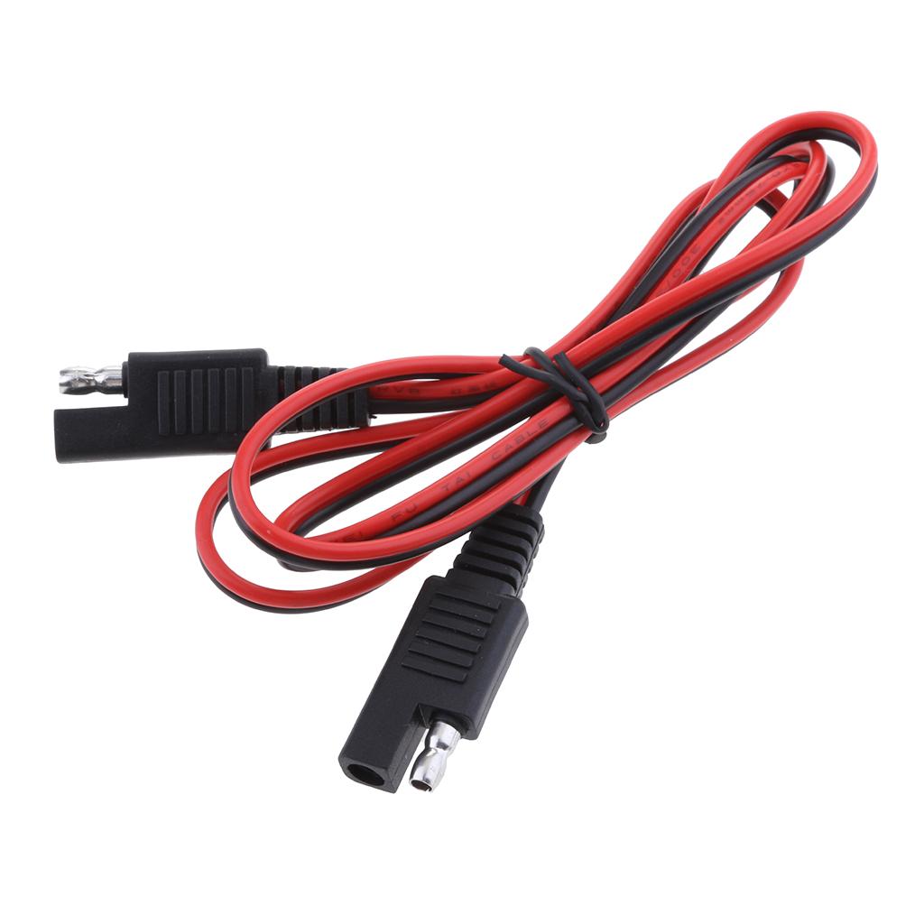 2Pieces 18AWG SAE Male to Male Extension Adapter Cable Harness Solar Battery
