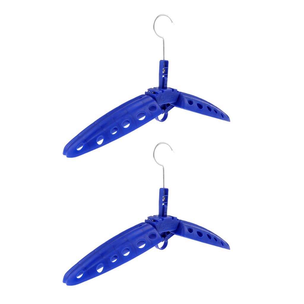 2Pcs Multi Purpose Travel Folds Hanger for Scuba Diving Wetsuit Drysuit Blue