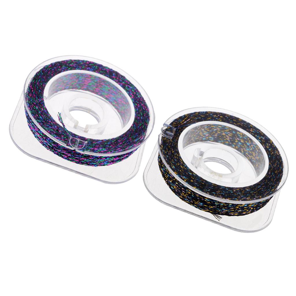 2pcs Metallic Guide Wrapping Fishing Line Thread Rod Building Repairing
