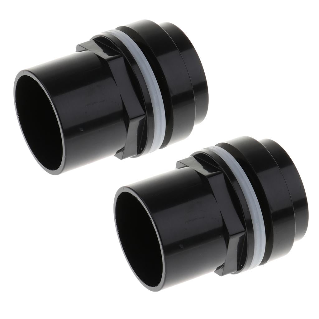 2x Fish Tank Pipe Joint Aquarium Pipe Connector Coupler Adapter 50mm Dia