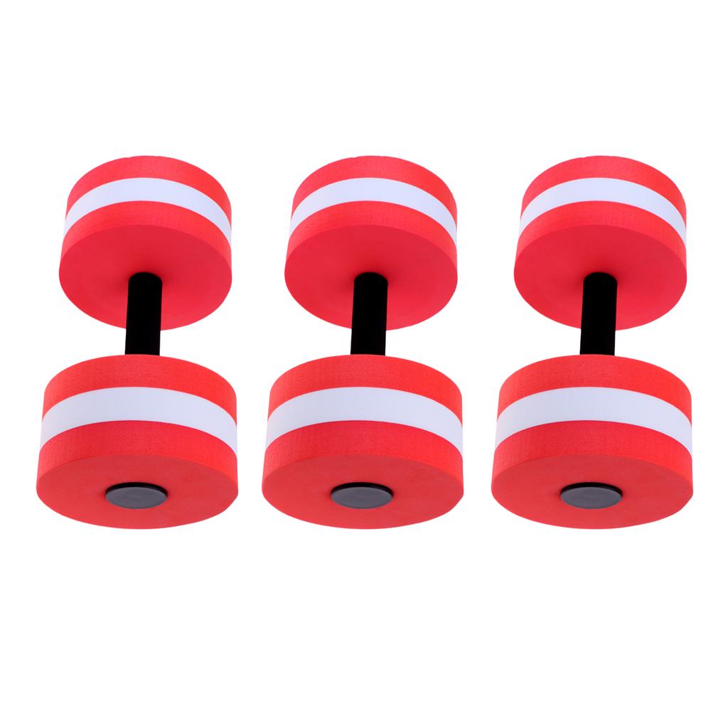3 Pieces Water Aerobics Dumbbell Aquatic EVA Barbell Fitness Pool Exercise