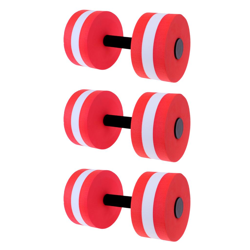 3 Pieces Water Aerobics Dumbbell Aquatic EVA Barbell Fitness Pool Exercise