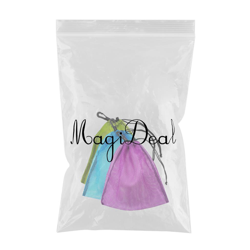3Pcs Durable Mesh Nets Bag Pouch Golf Tennis Ball Carrying Holder Storage