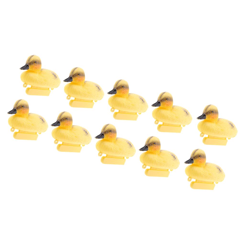 10x Baby Ducking Floating Decoy Ducks Mallard Plastic Ornament Pond Koi Fish