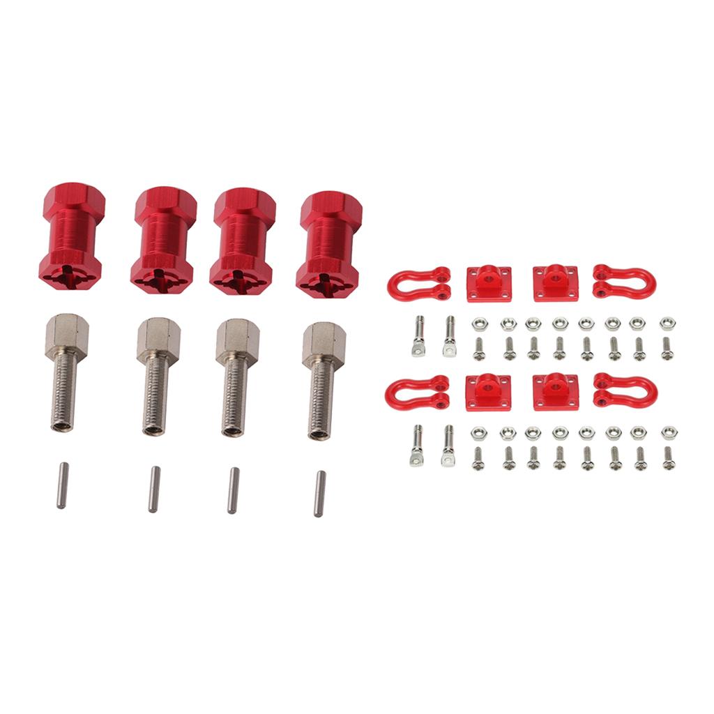 12mm Wheel Hex Hub 20mm Extension Adapter+Tow Hook for C001 1/10 RC Crawlers