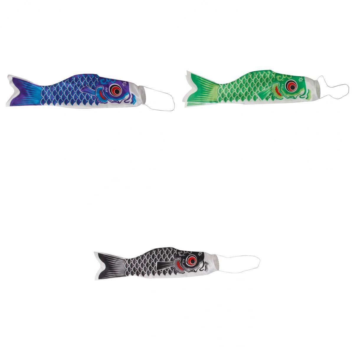3Pcs 150cm Japanese Windsock Carp Flag Koi Nobori Sailfish Wind Streamer