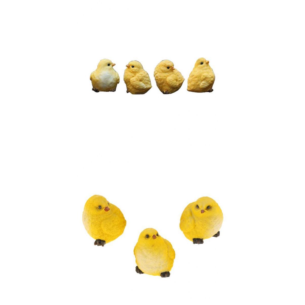 7pcs Artificial Realistic Chicken Figure Outdoor Garden Home Decoration