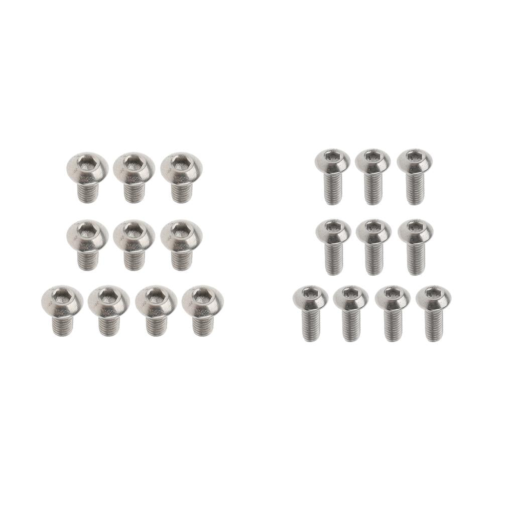 20Pcs GR1 Titanium Alloy Hexagon Button Head Cap Bolts Screws M3x6mm&M3x8mm