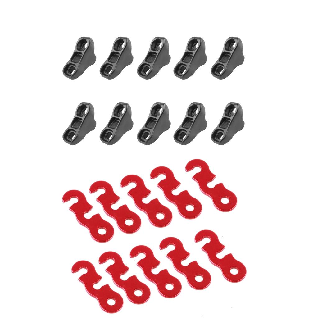 20pcs Aluminum Alloy Camping Tent Guyline Runner Rope Tightener Tensioner