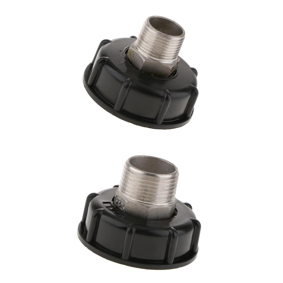 1000L IBC Water Tote Tank Adapter Hose Cap 60mm 1Inch Outside/6 Extra Thread