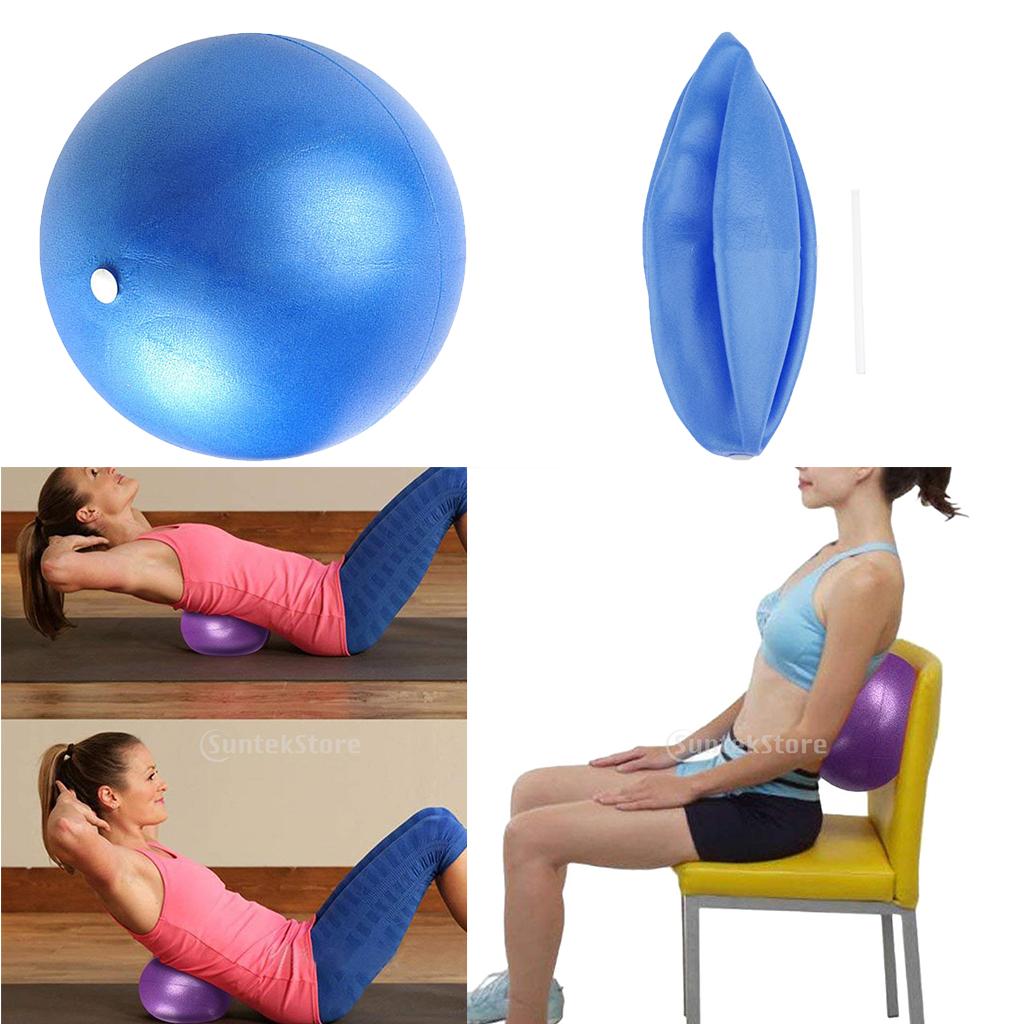 2pcs 25cm Soft Anti Burst Yoga Ball Exercise GYM Pilates Fitness Balls Blue