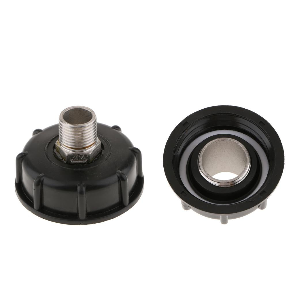 1000L IBC Water Tote Tank Adapter Hose Cap 60mm 1Inch Outside/4 Extra Thread
