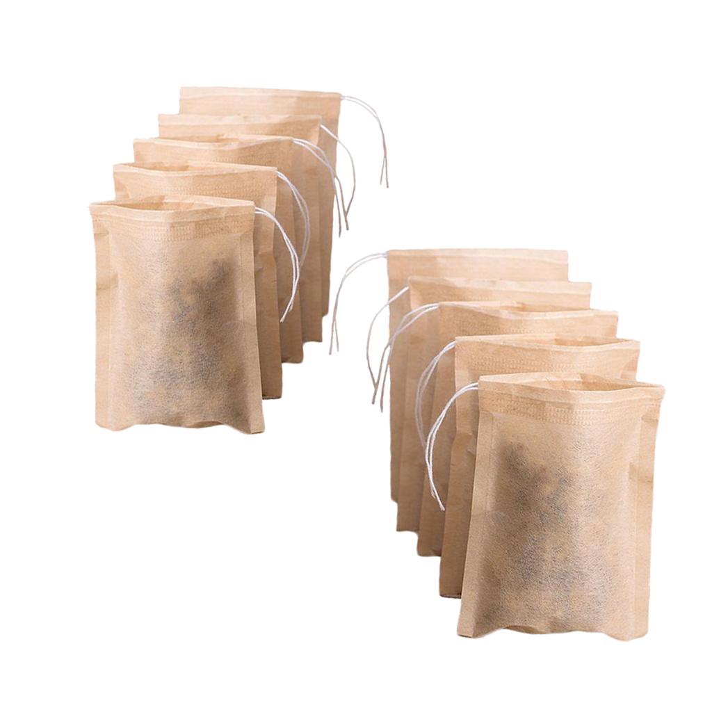 400Pcs Empty Tea Filter Bags Loose Herbs Teabag with Drawstring 5x7 & 9x10cm