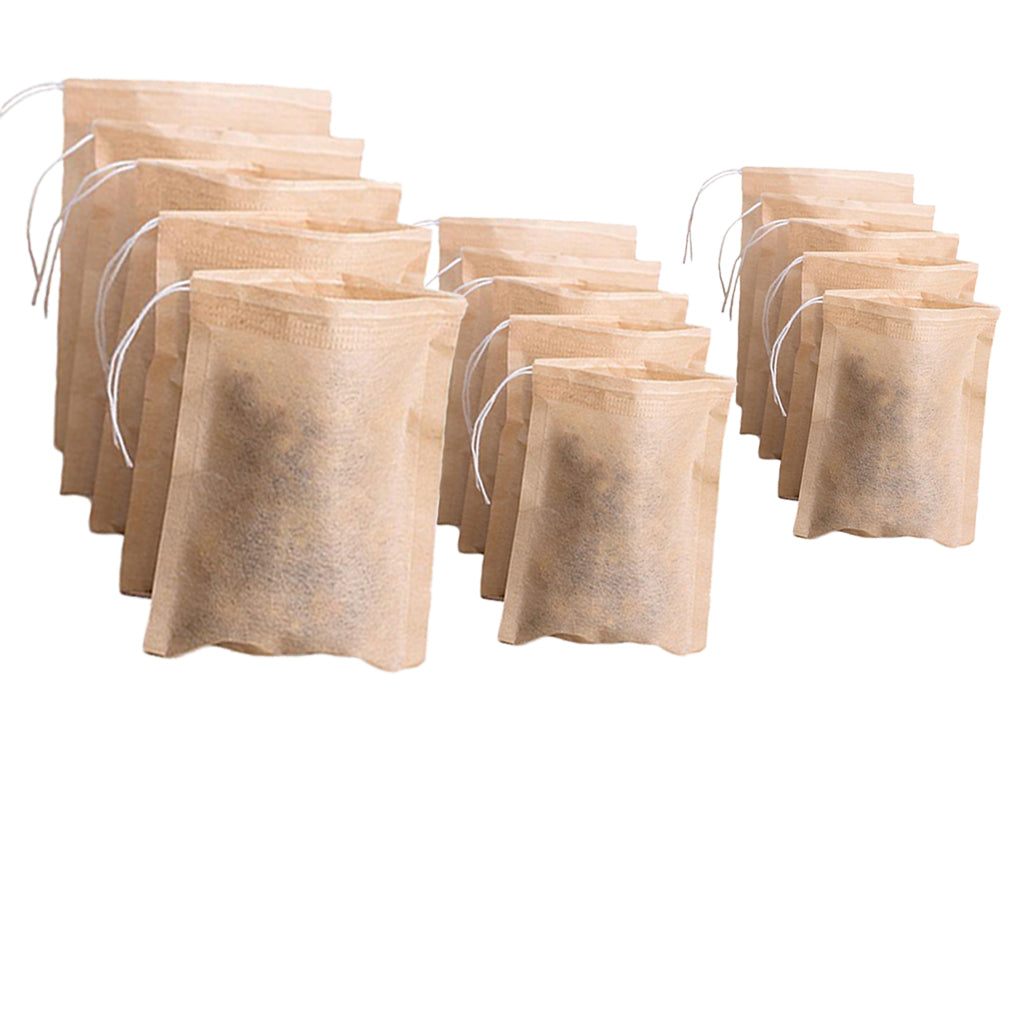 300Pcs Empty Tea Filter Bags Loose Herbs Teabag Drawstring 5x7,7x9,9x10cm