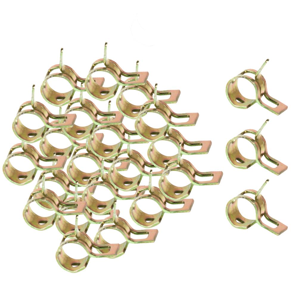 40 x Spring Clip Fuel Hose Line Air Tube Clamps Fastener Diameter 6mm