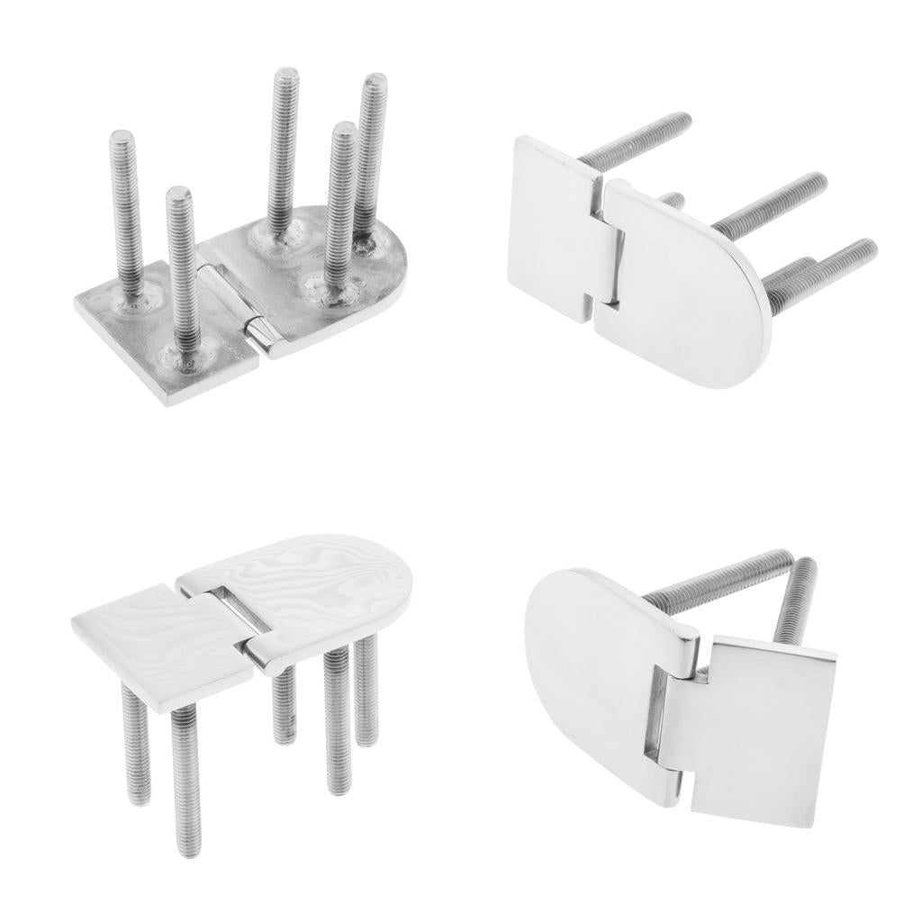 4 x Boat Marine Grade Stainless Steel Flush Door Concealed Hinge 76x40x4mm