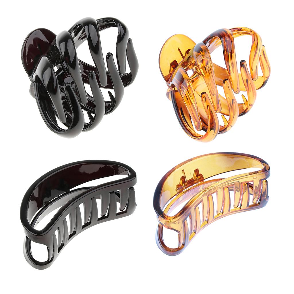 4/pack Hair Claw Clamps Clips Grips Ponytail Holder Hair Accessories