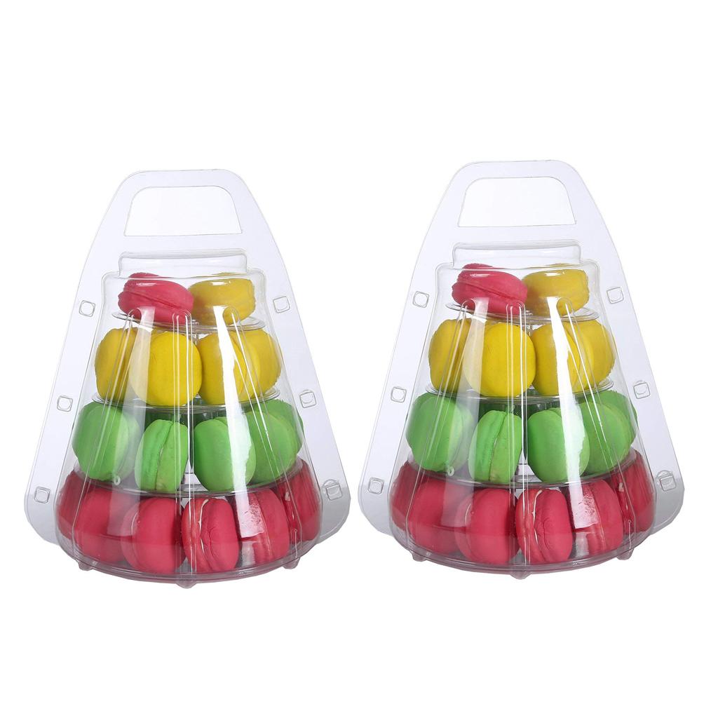 2pcs Macaron Tower Display Box Macaron Stand for French Macarons 4 Tier