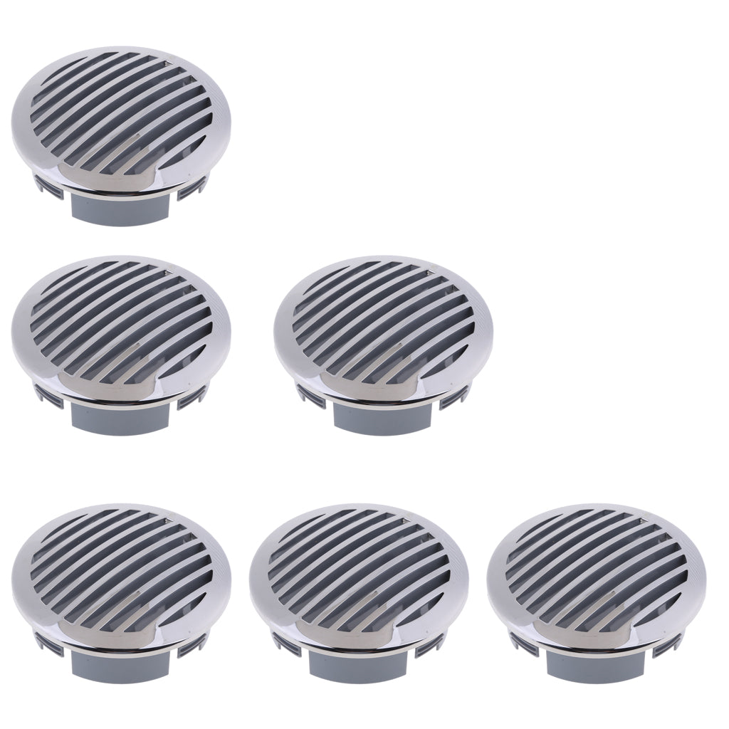 6Pcs RV Boat 4 100mm Stainless Steel Curved Clad Airflow Vent 81933SS-HP "
